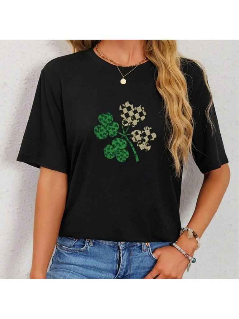 Willie Lucky T-Shirt Casual Shamrock St Patrickunisex Day Shirt Irish Tees Short Sleeve Crew Neck Graphic Tees Printed Casual