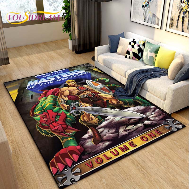 He-man masters Cartoon Carpet for Living Room Bedroom Rug Kitchen Kids Door Unslip Floor Mat Birthday gift photography props Rug