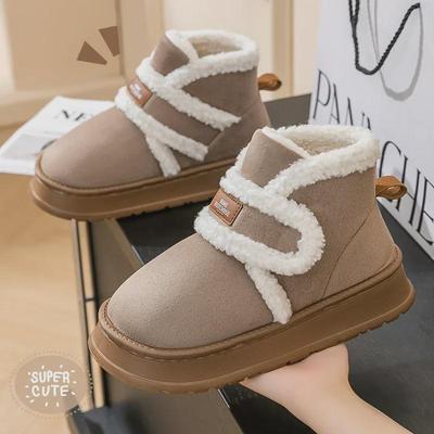 Женские осенне-зимние ботинки с утолщенной бархатной подкладкой для защиты от скольжения, тепла и комфорта