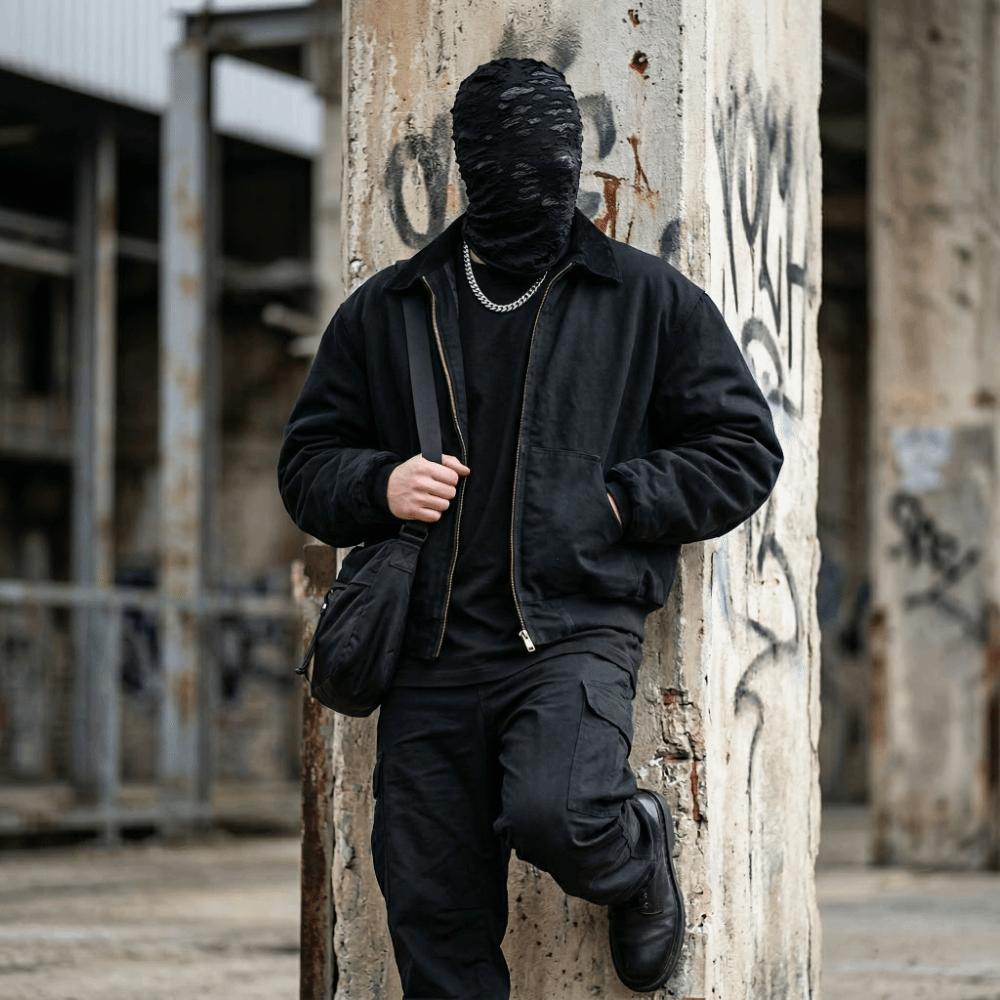 Black Color Full Ski Mask No Hole Design Head Cover Hat Fashion Balaclava Cap Cosplay Events