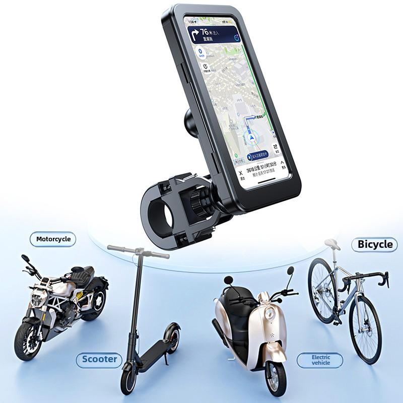 1PC Rearview Mirror For Motorcycle Shockproof Universal Waterproof Adjustable Phone Holder 360° Swivel For Handlebar