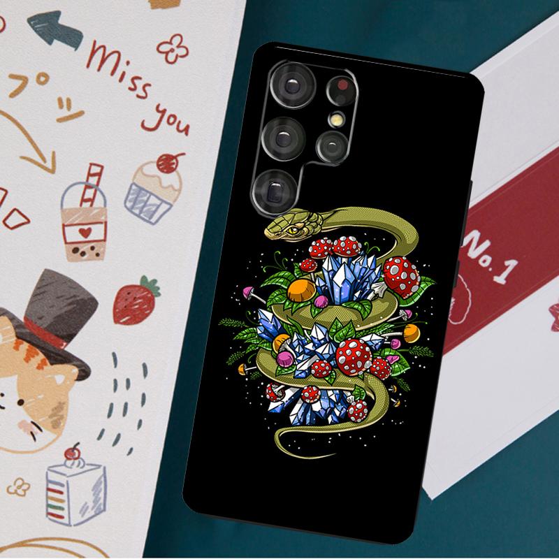 Shrooms Hippie Magic Mushroom Case For Samsung Galaxy S23 S22 S21 Ultra S20 FE Note 20 Ultra S8 S9 S10 Note 10 Plus Cover