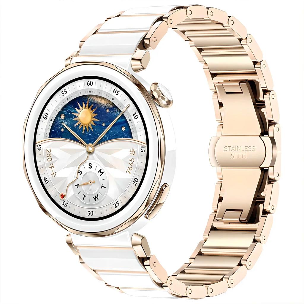 Новый 18-мм керамический ремешок для Huawei Watch GT6 GT5 GT4 41 мм, сменный браслет с застежкой-бабочкой для Huawei Watch GT5 PRO 42 мм