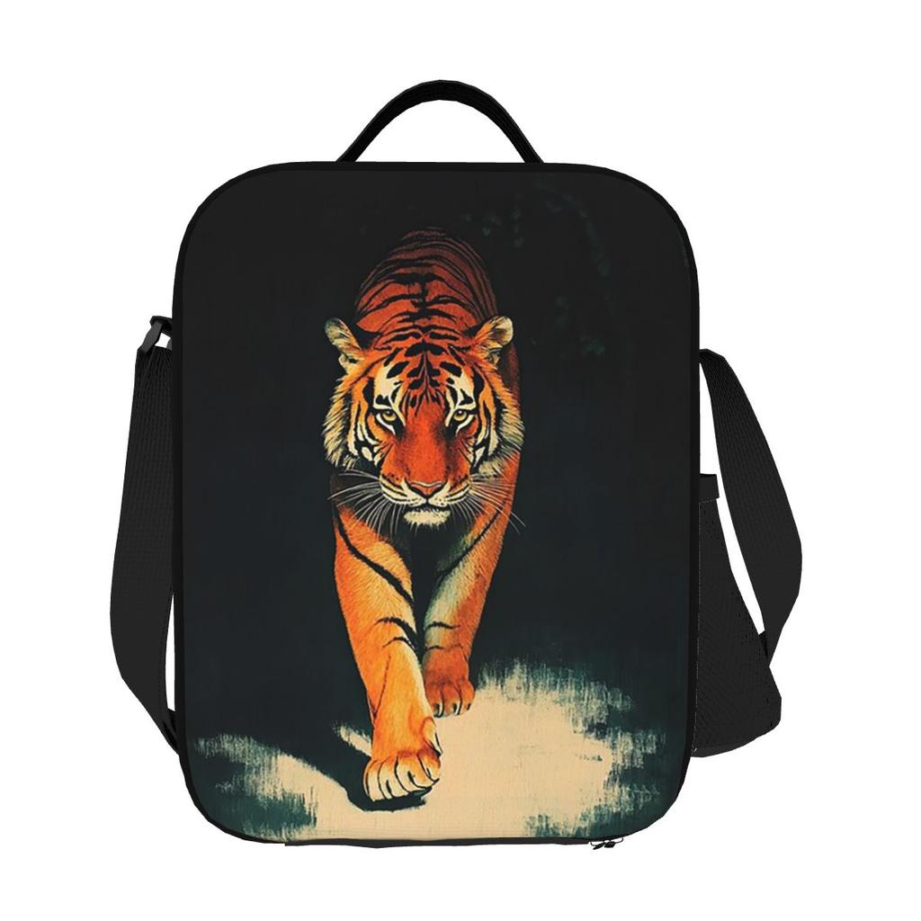 Tiger Lunch Bags Insulated Bento Box Waterproof Lunch Tote Leakproof Picnic Bags Cooler Bag for Woman Children Travel