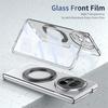 Transparent Bracket Phone Case For Honor Magic V5 MagSafe Magnetic PC Hard Shell Front Film Protective Back Cover
