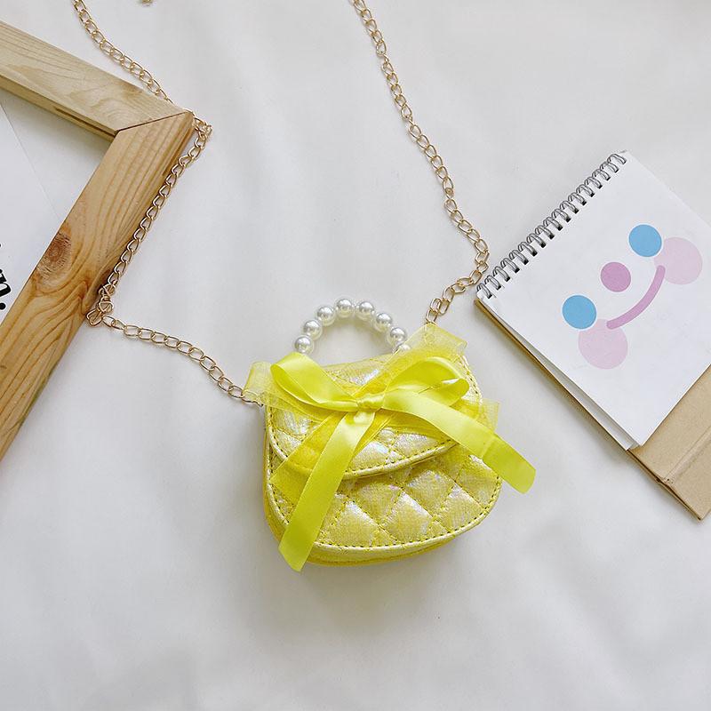 Adorable Mini Princess Handbag For Kids With Cute Cartoon Design And Pearl Details