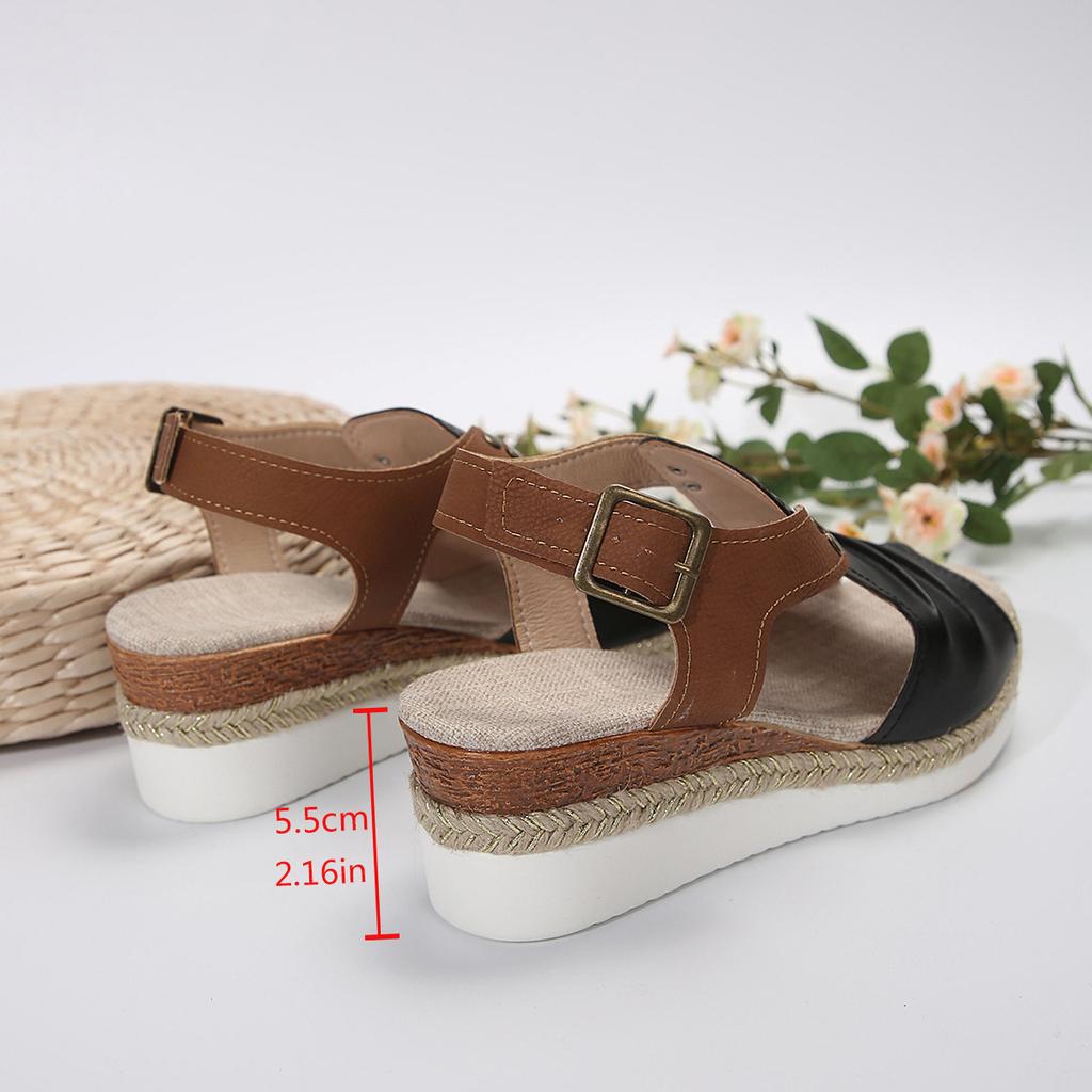 2024 Summer Women's Wedges Sandals Plus Size 43 Casual Fashion Platform Sandals with Heels Sandalias Mujer Ladies Roman Sandals