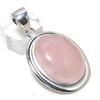 Natural Rose Quartz Gemstone 925 Sterling Silver Jewelry Pendant 2.05" Y8i24