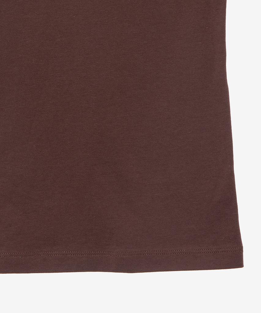 BASIC HOUSE Women'S Modal Crew Neck Regular Fit Short Sleeve T-Shirt Brown Lats0222