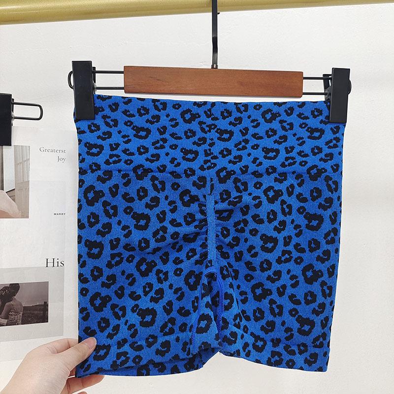 Персиковые шорты для йоги с леопардовым принтом и высокой талией - быстросохнущие, эластичные шорты для женщин