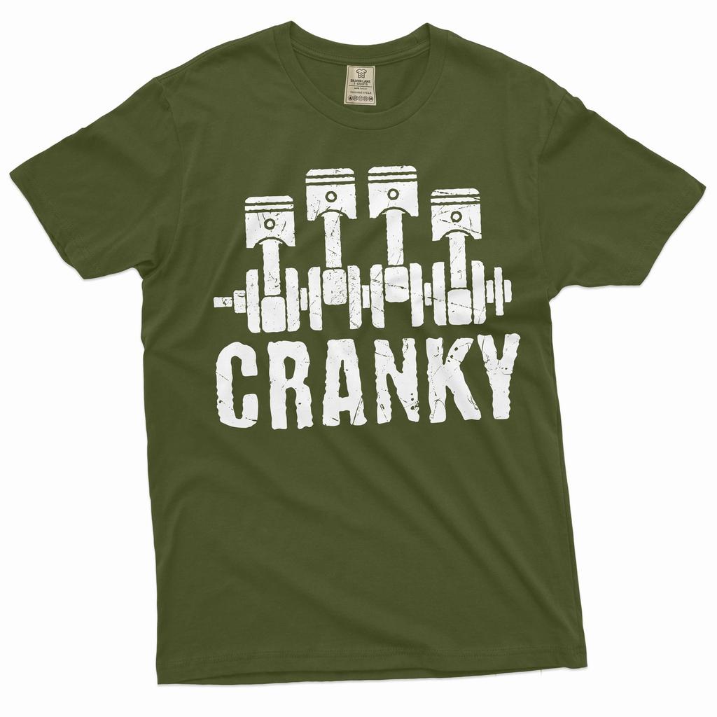 Men's funny Mechanic Tee Cranky Shirt Car Engine Tee Dad Tee Mechanics Shirt