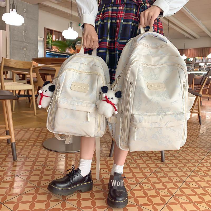 Рюкзак с принтом медведя для девочек — подойдет для студентов колледжей, старших классов, учащихся младших классов и учащихся младших классов