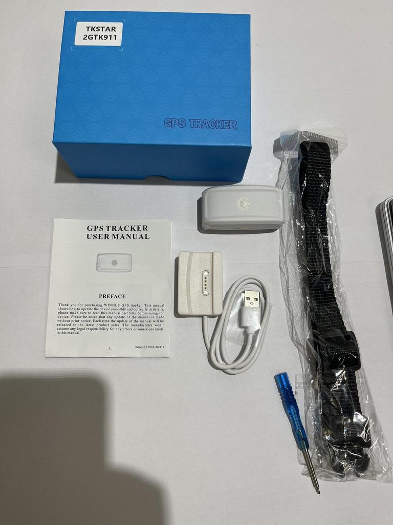 TK911 Pet GPS Tracker: WiFi, GPS & LBS Positioning with Charging Attachment for Cats/Dogs