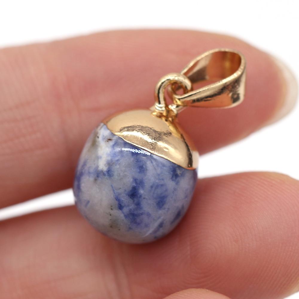 1 шт. в партии кулон из натурального камня Кристалл Розовый Кварц Аметист Лазурит Агат Подвески для изготовления ювелирных изделий DIY Ожерелье Серьги Аксессуары 13x18 мм