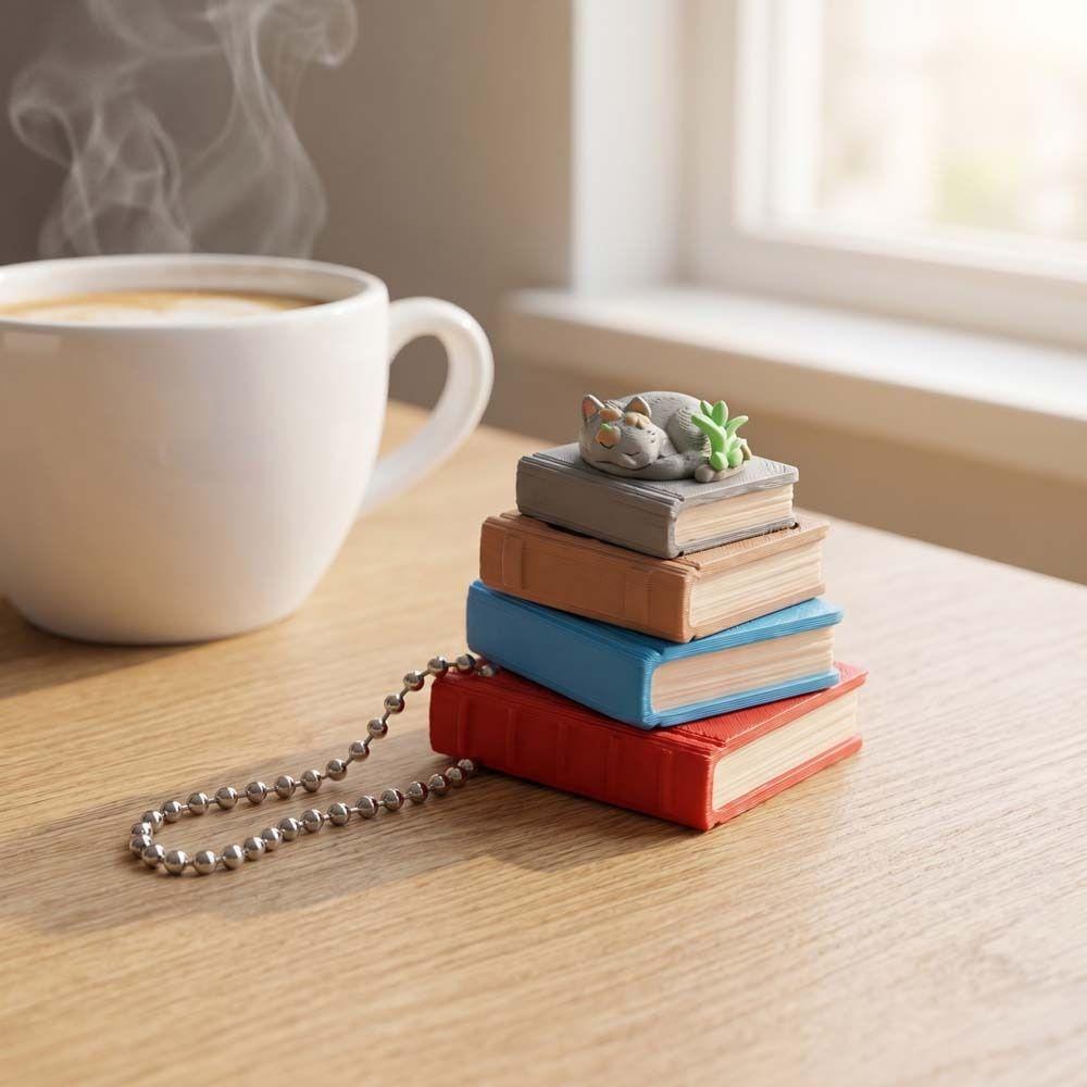 3D Printed 3D Printed Keychain PLA Funny Fidget Toy Waterproof Book Series Pendants Wedding Gift