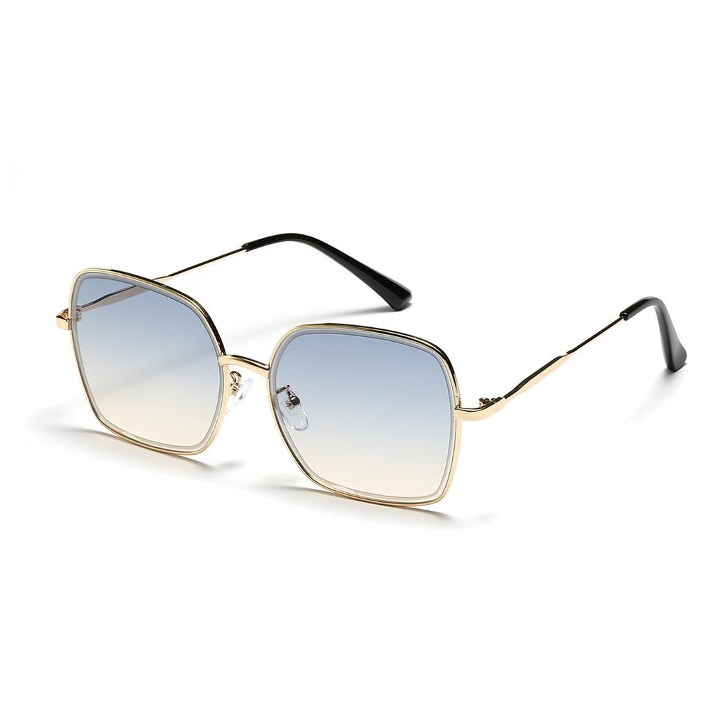 Квадратные тонкие металлические очки в оправе, классические популярные солнцезащитные очки для путешествий для женщин, новые модные солнцезащитные очки для мужчин