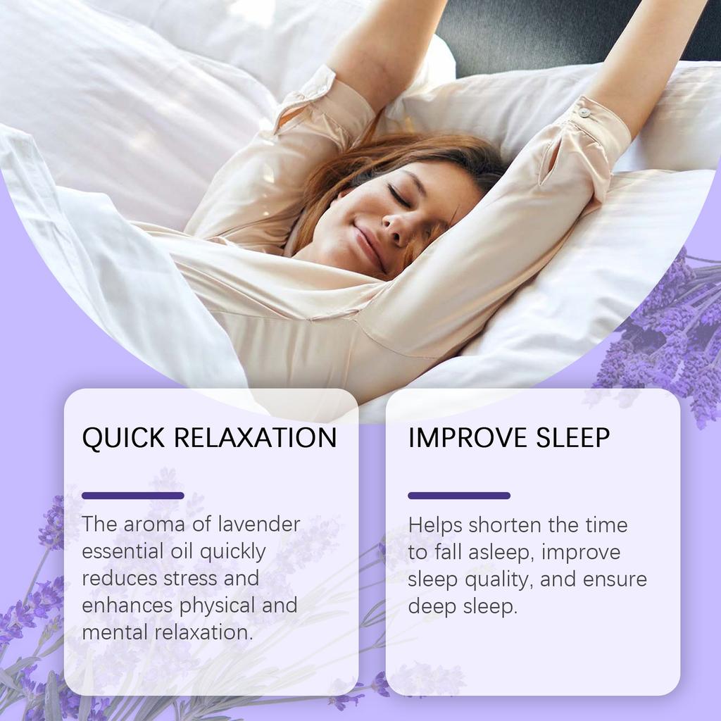 Sleep EssentialOil Лаванда, ароматерапия при бессоннице Смесь эфирных масел для сна для спокойной ночи релаксации, 10 мл