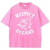 Respect The Coeans Printed Men'S Tshirt Lovely Loose Fitting T-Shirt Outdoor Retro T-Shirts Holiday Outdoor Short Sleeved