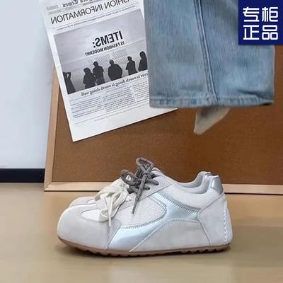 Корейские нишевые ретро немецкие тренировочные кроссовки женские весенние новые на плоской подошве с внутренней высотой танкетки повседневные спортивные кроссовки Форрест Гамп