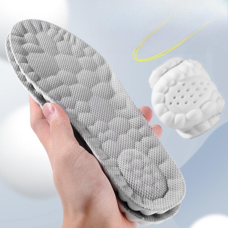 3pair Step on Insole Comfortable Massage Sports High Elastic Shock  Antibacterial Deodorant Sweat   Men Shoes Height Increase