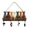 Cat Back Shape Key Holder Wooden Key Hanger Gift Wall Mounted Key Rack  Home Entryway Hallway