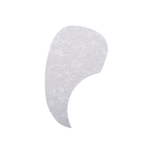 White Pearl Color Comma Shell Self-sticking Pickguard for Acoustic Guitar