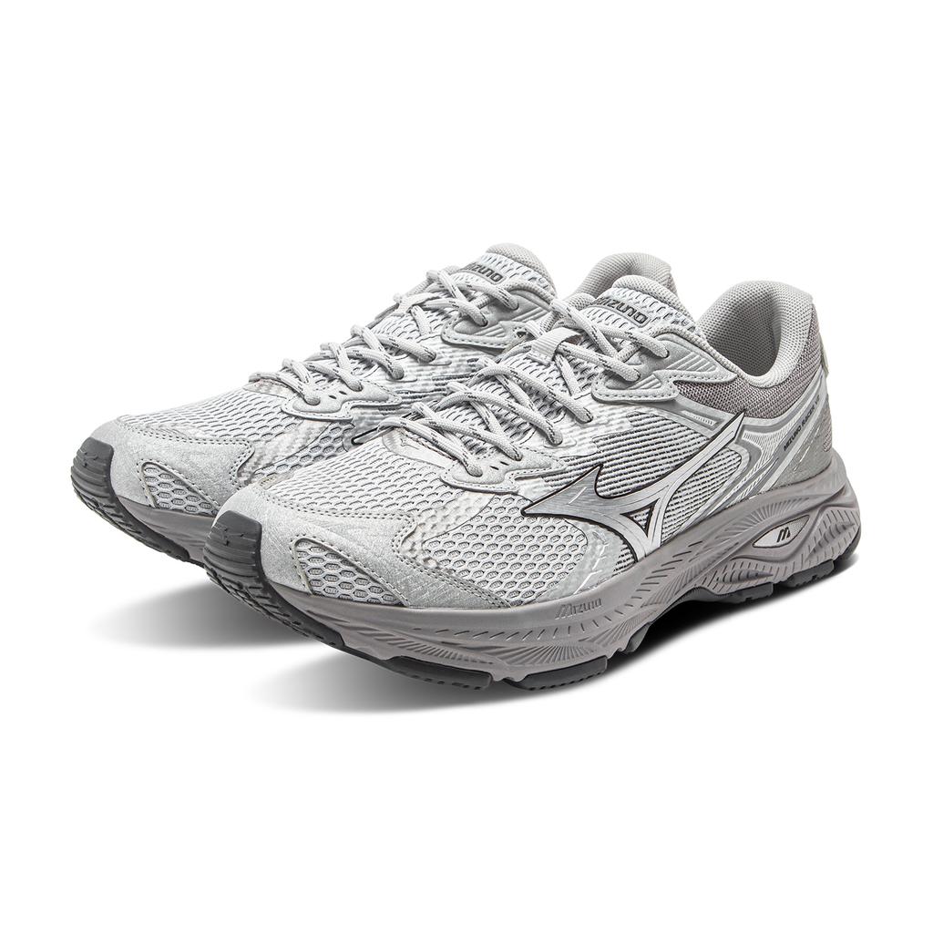 Mizuno RACER V2 Амортизация, Нескользящие, Дышащие, Легкие Кроссовки с низким верхом для бега Унисекс Гонконгский туманно-серый Mizuno D1GH250605