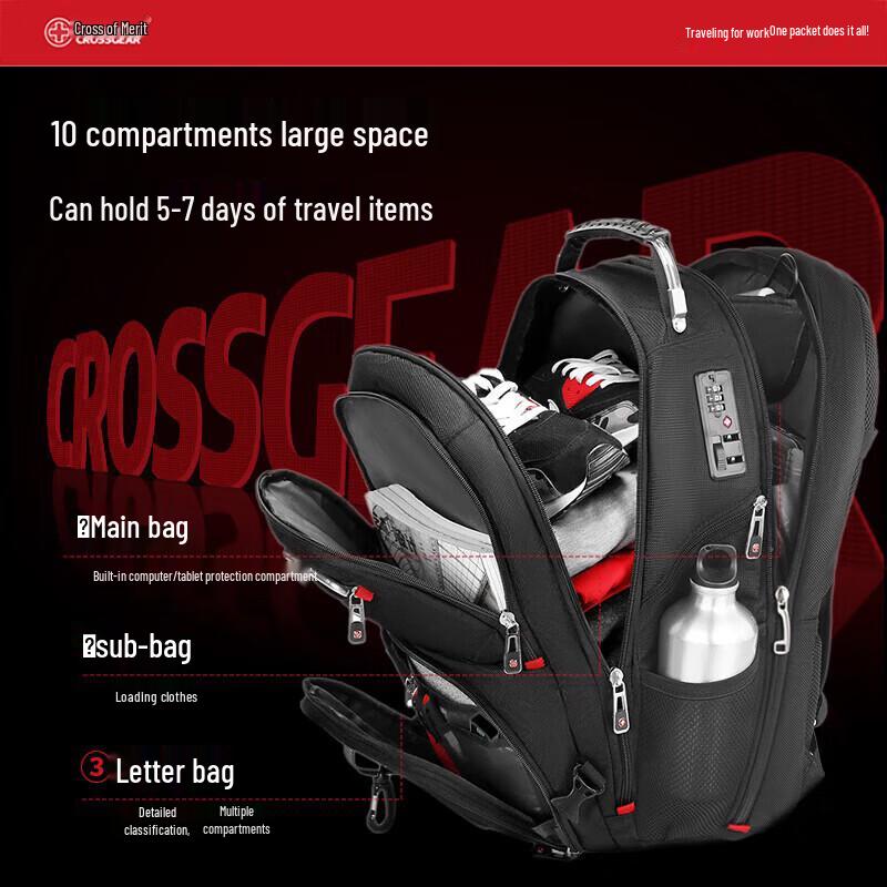 CROSSGEAR Swiss Army Style Large Capacity Laptop Backpack