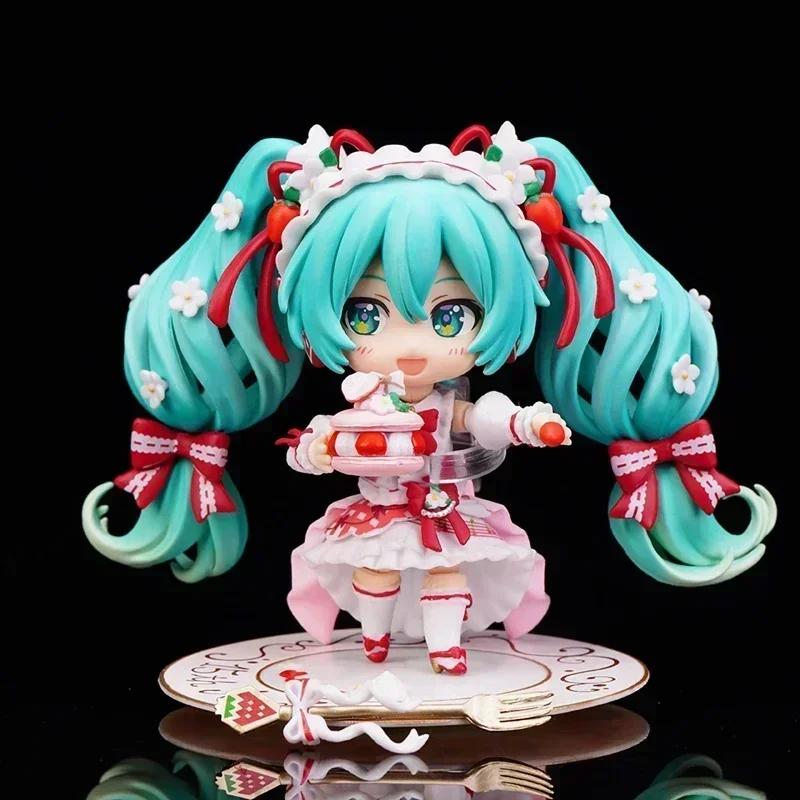 Hot-new #1939 Hatsune Miku Anime Figure 15th Anniversary Strawberry Miku Action Figure #1940 PVC Collection Model Doll Toys Gift