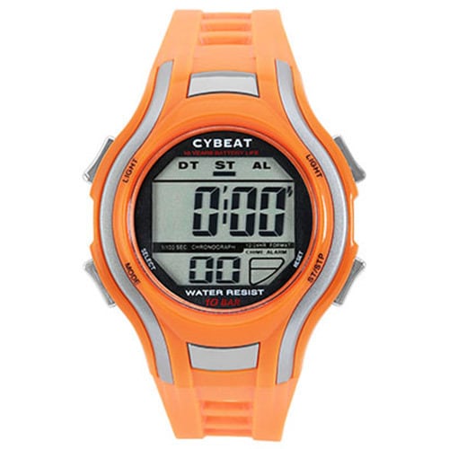 J-AXIS Мужской ACY12-OR (10-10 CYBEAT спортивные часы Sun Flame) Круглые часы Orange Resin Digital