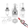 2/5Pcs Mini 2 Pin Led Lights For Car Accessories Switch On/Off Spst 3A 250V 6A 125V With Pre-Soldered Toggle Truck Wires Off