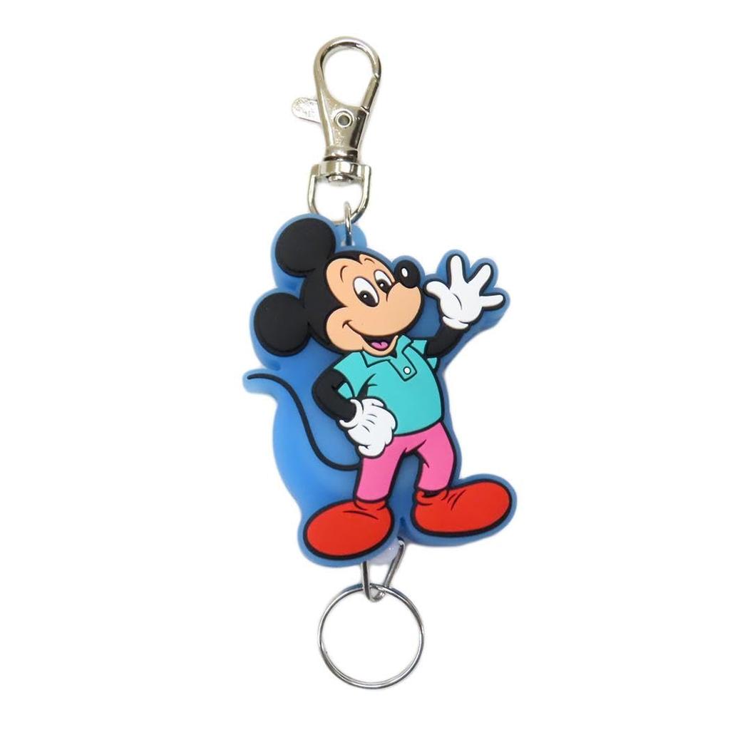 SK Japan Disney Mickey Mouse Rubber Reel Keychain 16536