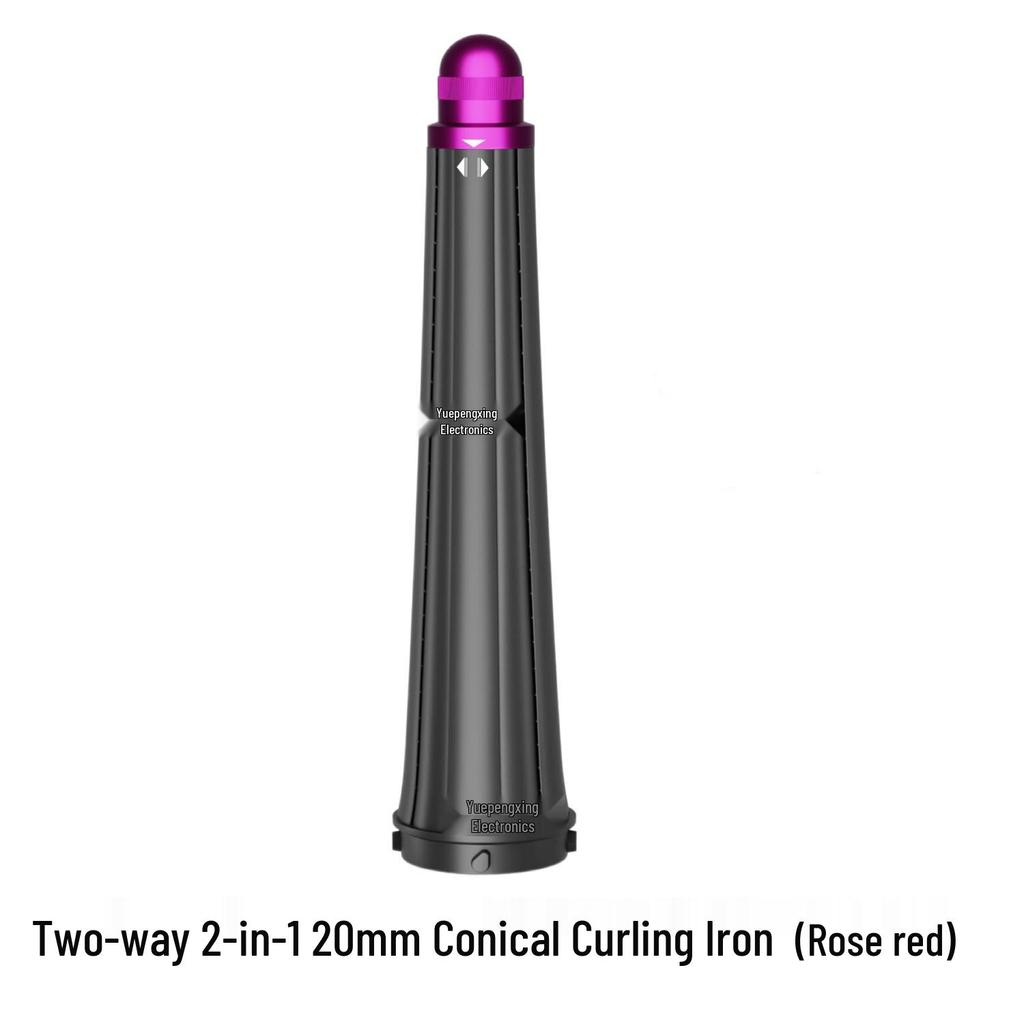 Аксессуары для щипцов для завивки Dyson: Трубка для завивки, насадка для ветра, диффузор для предварительной укладки, расческа и инструмент для укладки.