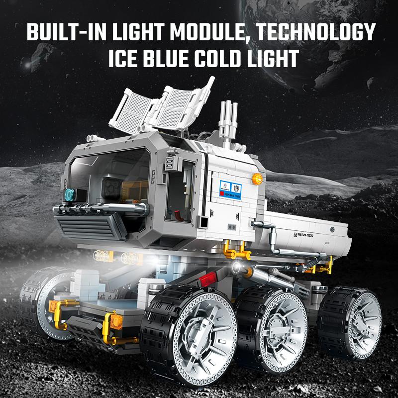 SEMBO 1339pcs Classic Movie Moon Base Truck Building Blocks Vehicle Assembly Model Bricks Toys for Kids Adult Boys Holiday Gifts