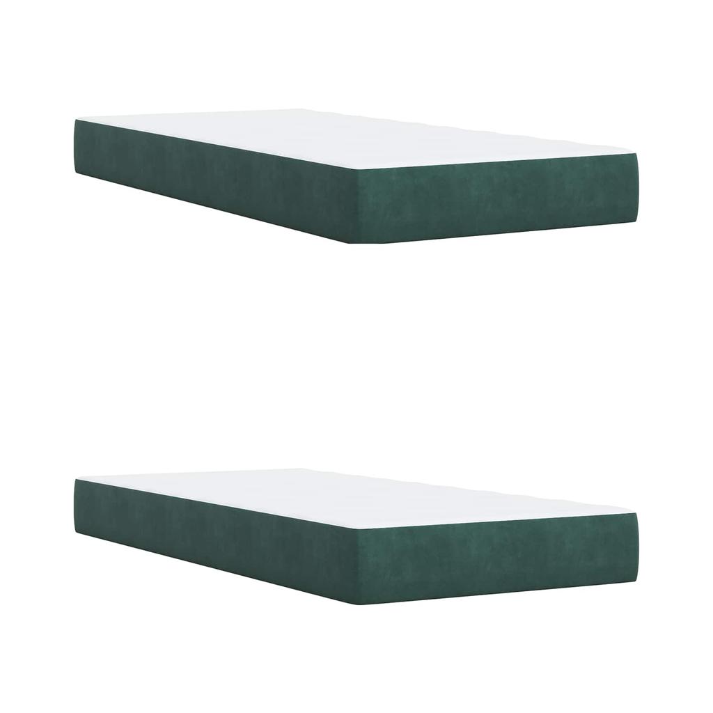 Storage Bed with Headboard Dark Green 180 x 200 cm Velvet