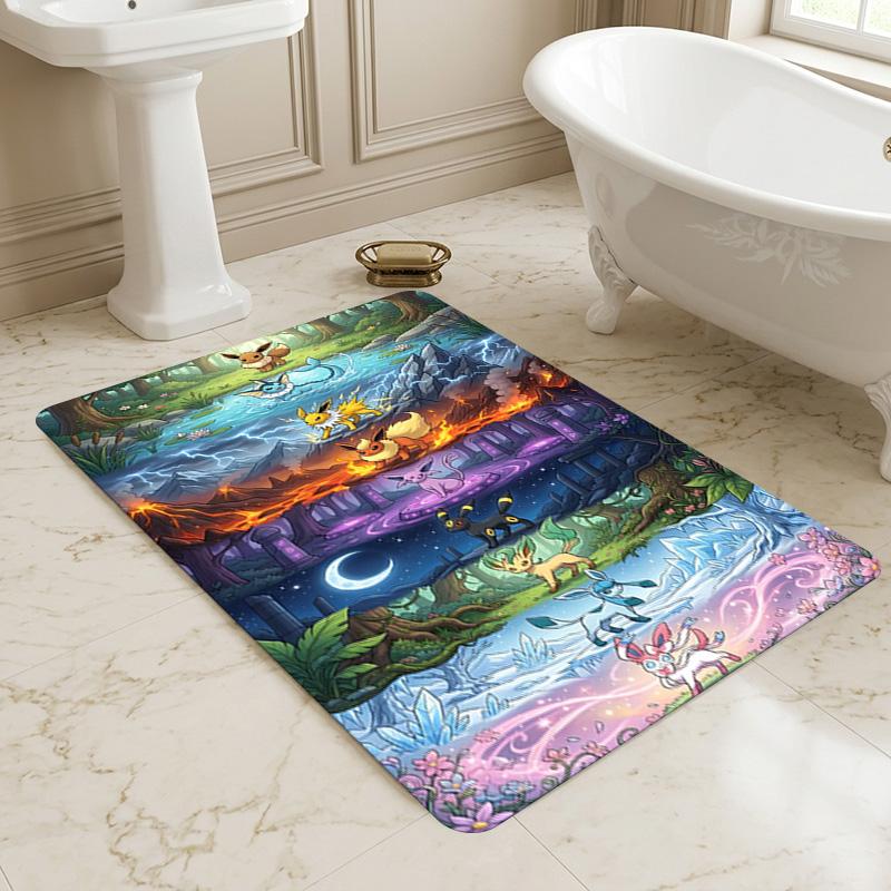 Pokmon Evolution Living Room Nonslip Area Rug Soft Carpet For Bedroom Game Playroom Sofa Office Home Decor Doormat Christmas Gift C922181