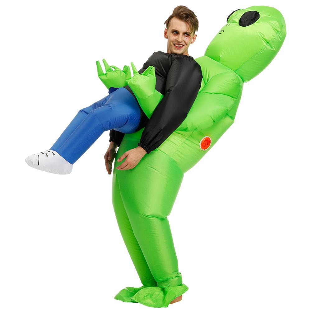 Adult and Kids Alien Inflatable Costume for Boys and Girls, Party Cosplay Funny Suit, Anime Fancy Dress Halloween Costume for Men and Women