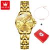 OLEVS 2910 Quartz Watch For Women Stainles Steel Waterproof Calendar Luxury Ladies Hand Clock Number Scale Dial Women's Watches