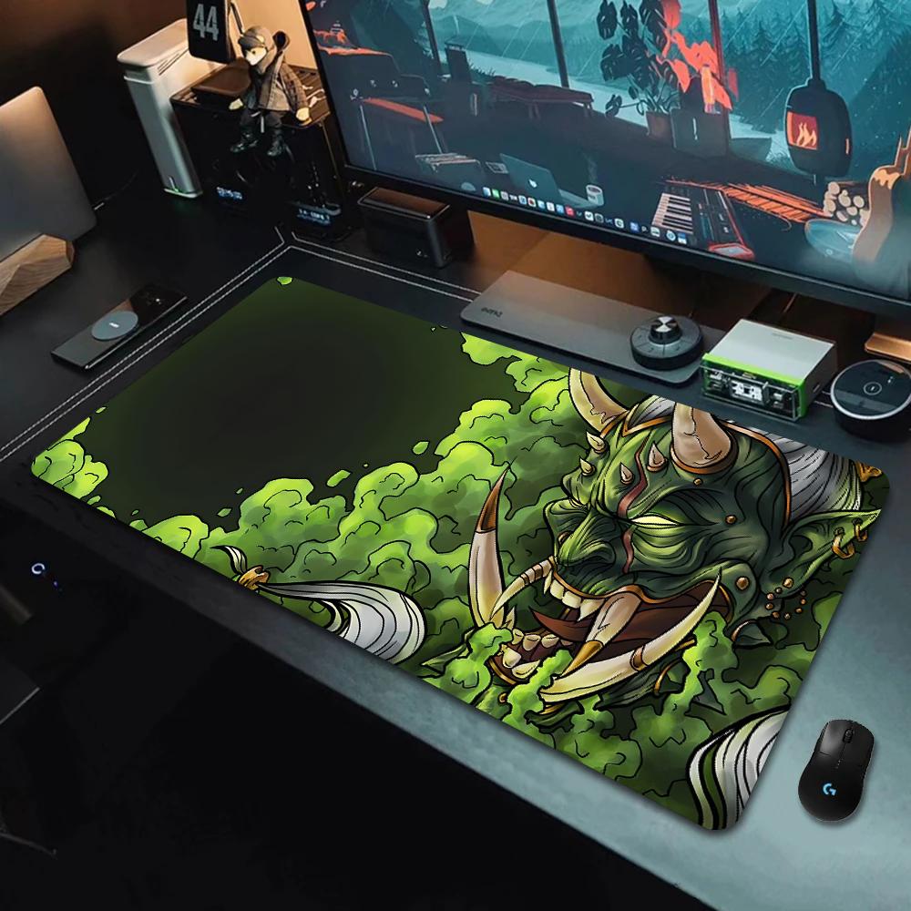 Large Mouse pad xxl x3mm Japanese ghost Prajna Natural rubber lockedge Gaming desk mat gamer pc table desktop accessories