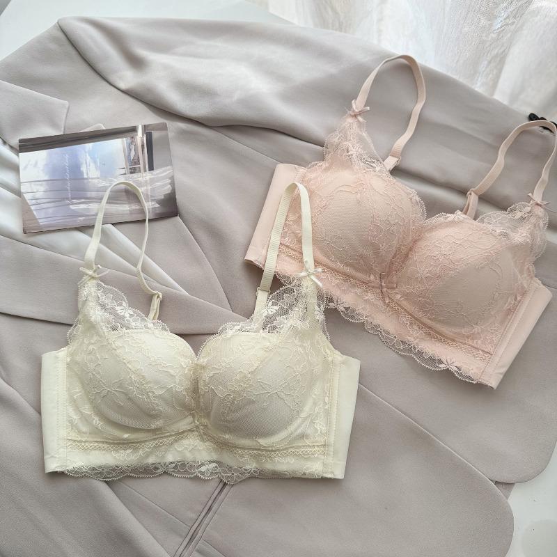 Новое кружевное модальное приятное к коже нижнее белье без косточек с эффектом пуш-ап Удобный бюстгальтер для маленькой груди Красный для свадьбы