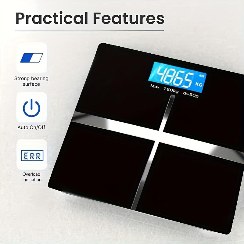 high quality1pc Heavy-Duty Digital Bathroom Scale with Large Capacity 390 lbs, Backlit LCD Display & High Accuracy - Modern Electronic Weight Scale