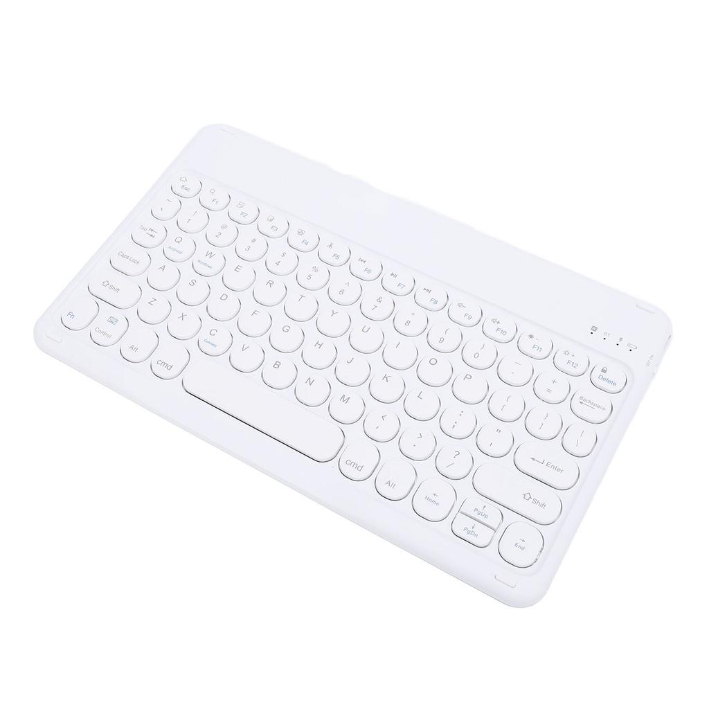 10 Inch Wireless Keyboard Ergonomic Round Keycaps Bluetooth Keyboard for Desktop Computer Laptop