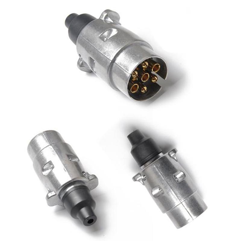 7-контактный металлический разъем для прицепа, фаркоп, гнездо для буксировочных фонарей, автомобиль, фургон, караван 12 В Apm