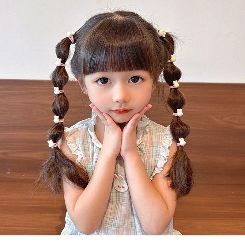 10 PCS Lovely Rabbit Girls Elastic Hair Bands Hair Ties Children Hair Accessories