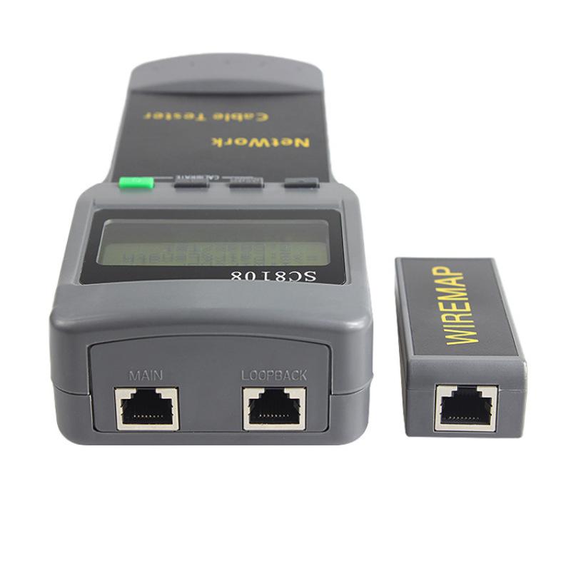 SC8108 Портативный тестер беспроводного сетевого кабеля Тестер и измеритель цифрового сетевого кабеля для телефонной сети с