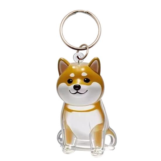 Keychain Pet Style Collect Pet Hair Transparent Pendant Keyring Bag Pendant Key