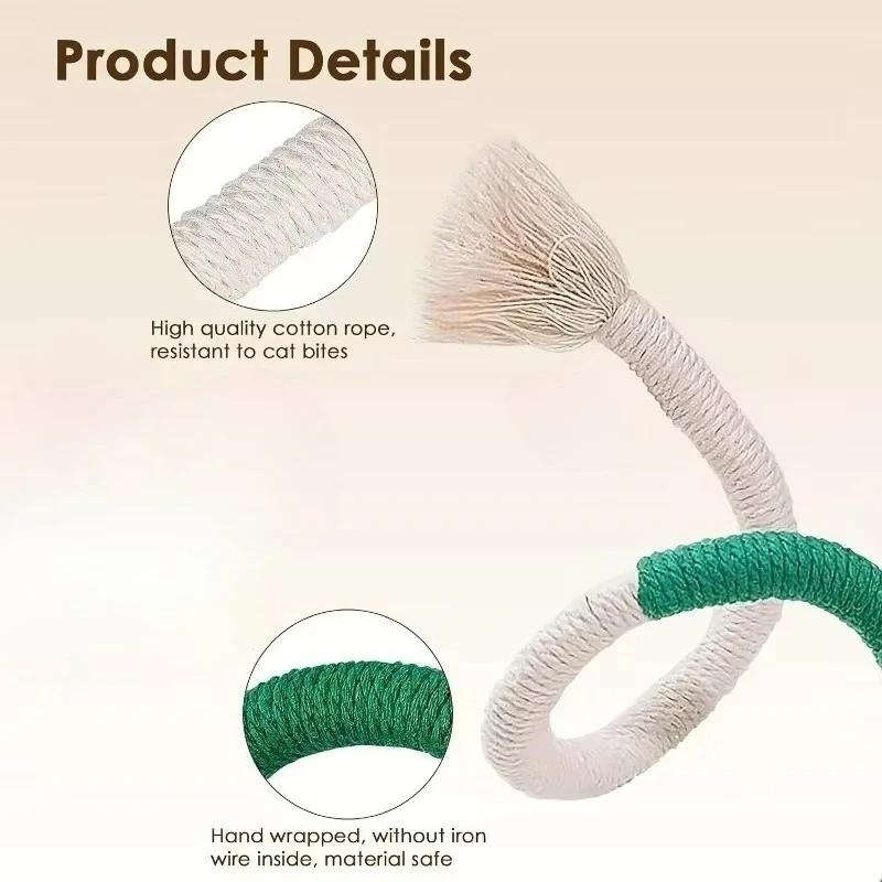 Cat Chew Toys Interactive Molar Cotton Rope Toys Silvervine Cat Teaser Toy Clean Mouth Kitten Play Toy Pet Supplies Accessories