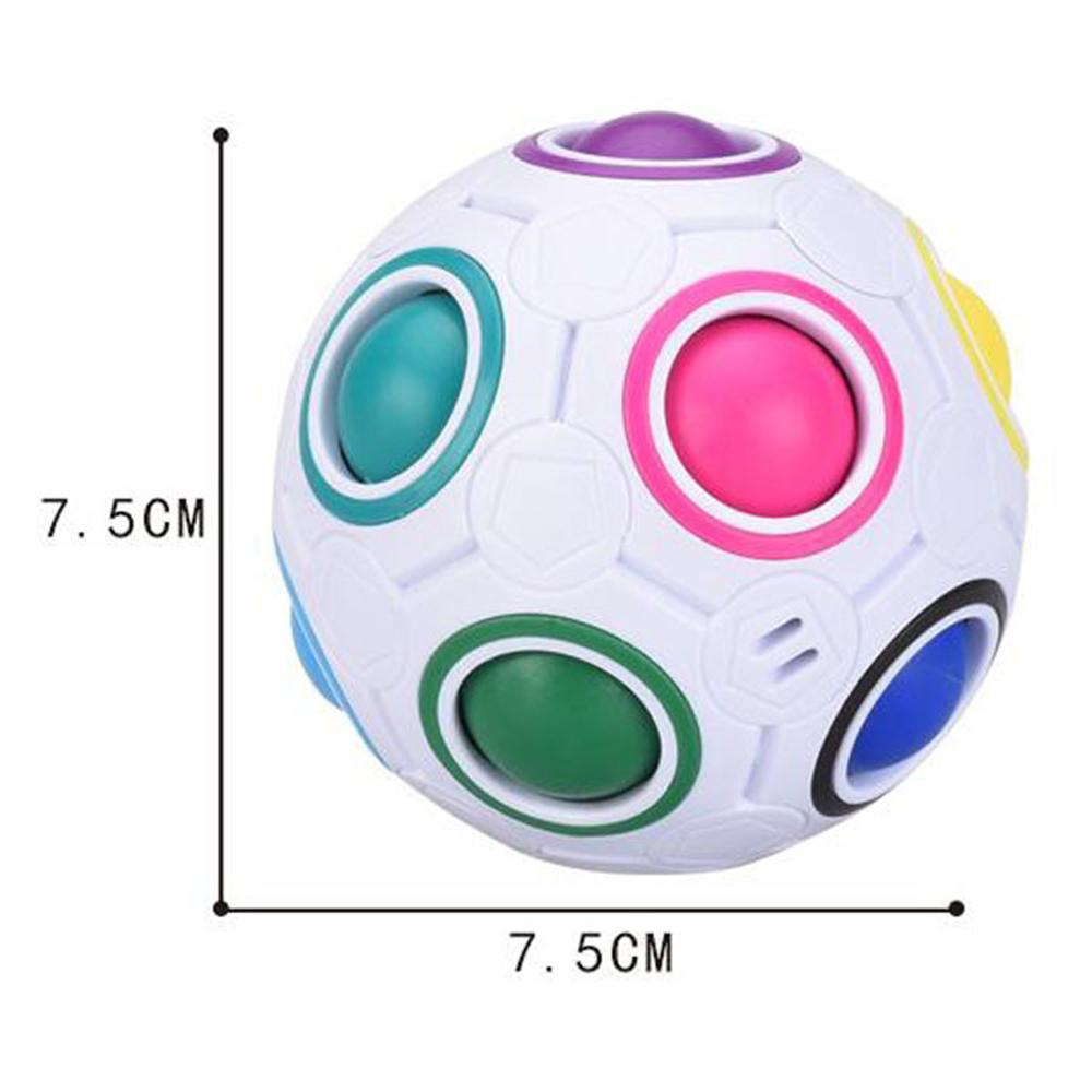 3pcs Creative Magic Spheric Cube Speed Rainbow Ball Puzzles Learning Educational Toys For Children Adult Office Anti Stress Gift