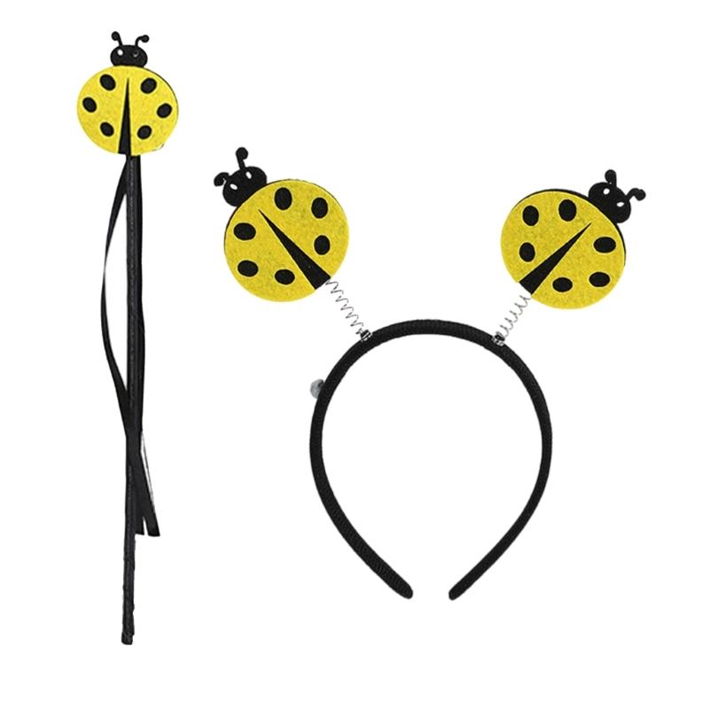 Аксессуары для костюма божьей коровки, Костюм божьей коровки, Очки божьей коровки, Повязка на голову божьей коровки, Волшебная палочка феи для Хэллоуина, Маскарад, Косплей