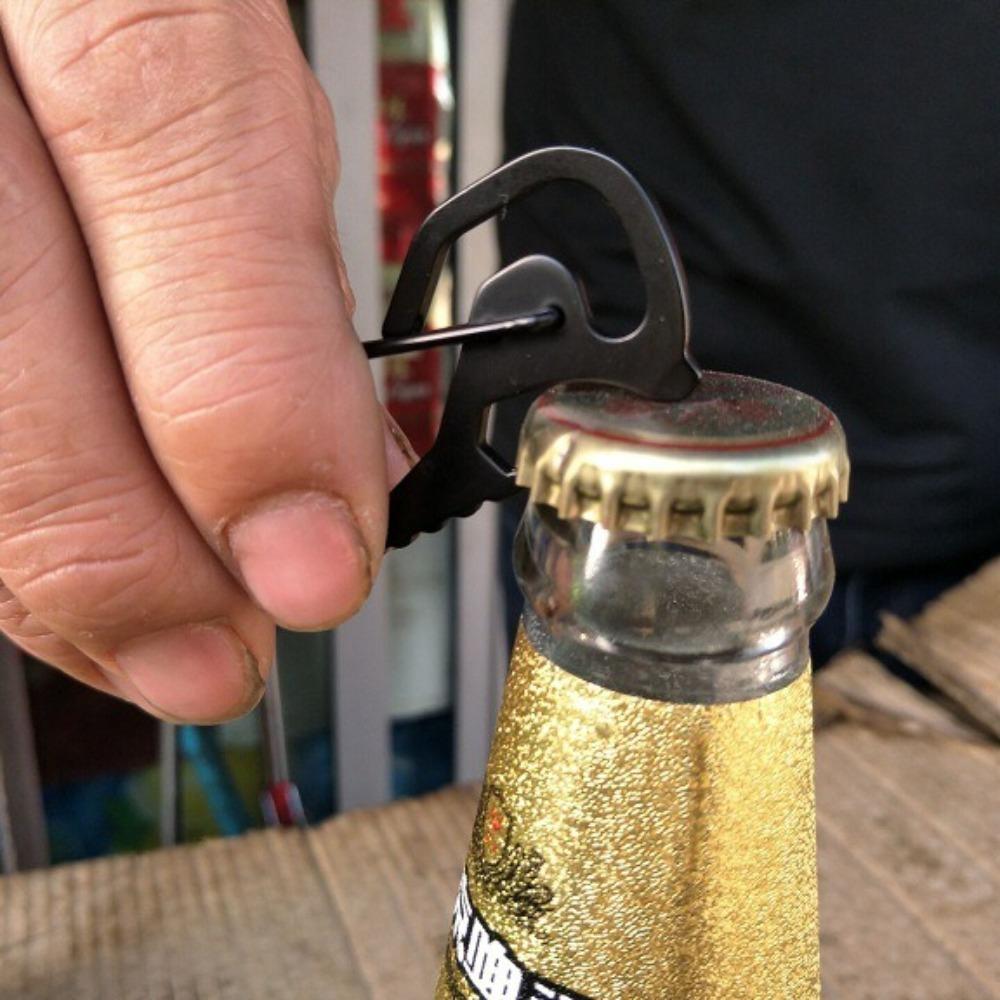 Multifunctional Outdoor Keychain Bottle Opener Mountaineering Buckle Outdoor